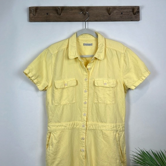 Outerknown S.E.A. Jumpsuit Boiler Suit Organic Cotton Yellow Large - Picture 2 of 10